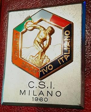 Centro Sportivo Italiano, targhetta originale, Anno Olimpico 1960
