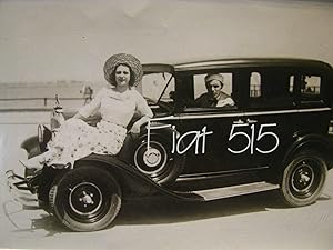 Rara foto originale, Nanda Primavera reclamizza la nuova Fiat 515 1931ca.