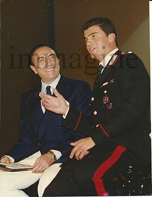 Fotografia originale, Alberto Tomba con Pippo Baudo 1990ca.