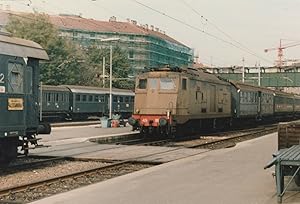 Foto originale, Locomotiva Elettrica E424.100 Stazione di Alessandria 1980's