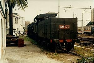 Fotografia originale, Locomotiva a vapore Gr. 625.170 Roma Trastevere 1985