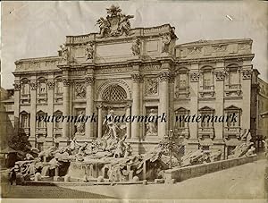 Fotografia originale (albumina), Roma La Fontana di Trevi 1880ca.
