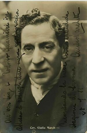 Fotografia originale con autografo, Giulio Marchetti (attore di Ancona) 1911