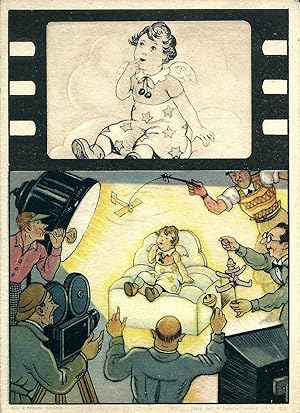 Cartolina pubbl. non postale Bayer "Le risorse del cinema"1920's