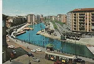 Milano la darsena 1960's cartolina non viaggiata 1960's