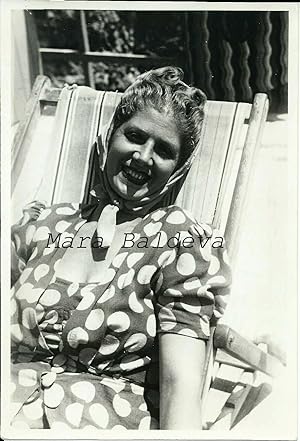 Bella fotografia originale della scrittrice Mara Baldeva Capri (Napoli) 1940's
