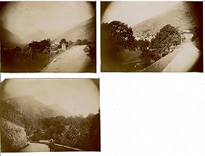 3 Fotografie originali scorci di Villar Pellice (Val Pellice/Torino) 1901