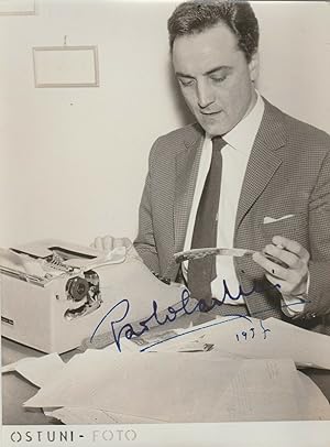 Fotografia originale con autografo originale Paolo Carlini (Attore) 1957