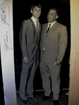 Bella Grande foto con autografo Pierino Prati con Gunnar Nordhal? Milan 1966ca.