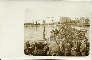 Foto originale Bengasi/Guerra Italo-Turca partenza delle bandiere al valore 1912