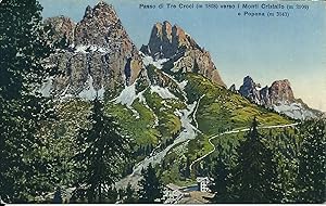 Passo di Tre Croci (Cortina d'Ampezzo/Belluno) cartolina viaggiata 1920