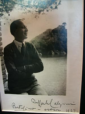 Fotografia originale autografata, Raffaele Calzini (scrittore) Portofino 1927
