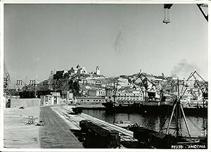 Bella fotografia originale, Ancona, la zona portuale 1957