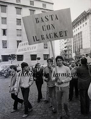 Fotografia originale, Napoli manifestazione contro il racket 1980ca.