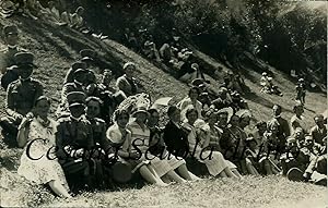 Fotografia originale, Cesana Torinese Scuola di tiro festa al campo 1928