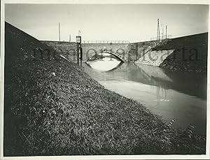 Bella fotografia originale, Ponte di Borgo Frassine (Padova) 1938