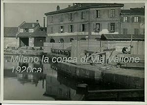 Fotografia originale/Milano La Conca di Via Vallone prima della copertura 1920's