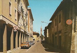 Rescaldina (Varese) Via Bossi cartolina non viaggiata 1970's