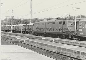 Fotografia originale, Locomotore elettrico E.636.203 Lentini diramazione 1985