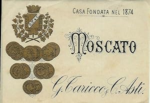 Etichetta originale Moscato Taricco Asti, 1920ca.