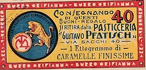 Gustavo Pfatisch Torino, Buono per un etto di caramelle 1935ca.