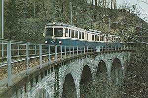 Cartolina Ferrovia Vigezzina/Motrice Ossola presso il viadotto di Verigo 1986