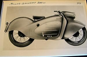 Fotografia originale Motocicletta Miller Balsamo 200cc. carenata 1939