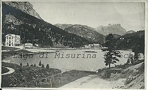 Bella fotografia/Cartolina originale (non viaggiata), Lago di Misurina 1916ca.