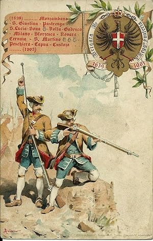2°Reggimento fanteria/Cartolina originale non viaggiata 1900's