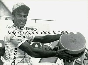 Fotografia originale Roberto Pagnin ciclista Bianchi Giro d'Italia 1988
