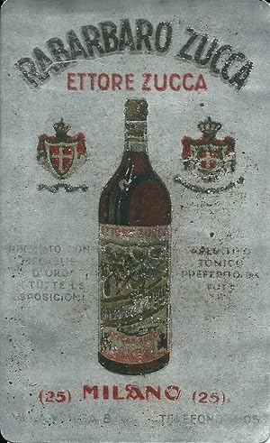 Zucca raro pro-memoria pubblicitario targhe automobilistiche italiane 1910's