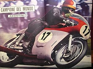 Giacomo Agostini su MV Agusta 500 Three, poster originale 1960's