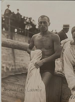 Fotografia originale Davide Baiardo Campionati Itailiani di nuoto/Como 1919
