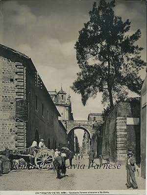 Fotografia originale, Roma Cavalcavia Farnese 1910's (Alinari)