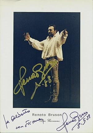 Renato Bruson (baritono) bella foto autografata "Don Giovanni" 1988