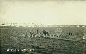 Fotografia Cartolina originale non viaggiata sottomarino "Delfino" 1930's