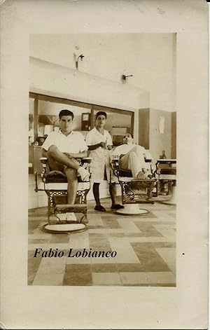 Fotografia originale, Milano, Negozio di barbiere 1935