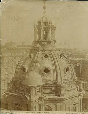Bella fotografia originale/albumina Chiesa di Santa Maria di Loreto Roma 1880's
