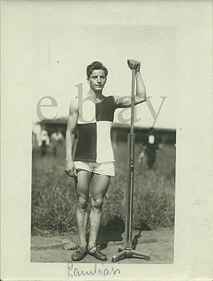 Foto originale, Giacinto Lambiasi/Salto con l'asta (Amsicora Cagliari) 1924ca.