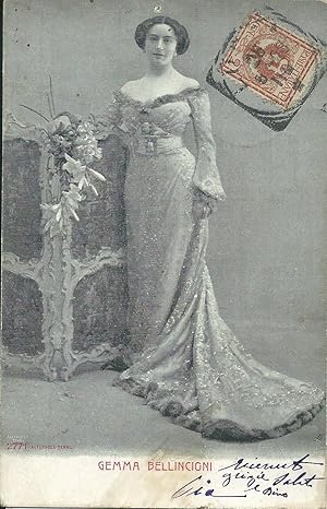 Gemma Bellincioni (soprano) Cartolina viaggiata 1903