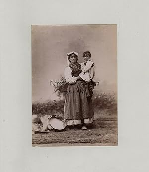 Fotografia originale (albumina), Lazio, Ritratto di popolana 1880's