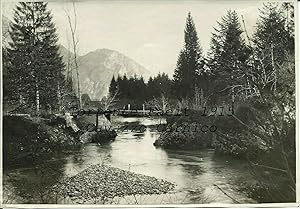 Fotografia originale, il Torrente Faeit a Cavazzo Carnico (Udine) 1915