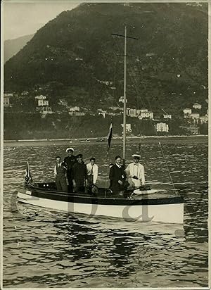 Fotografia originale la navigazione da diporto sul Lago di Como 1930ca.
