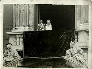 Foto originale, le nozze del Principe di Savoia con Maria Jose Roma 8 gen 1930