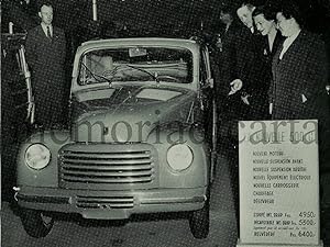 Fiat 500 C - Cartoncino/Foto a stampa pubblicitaria originale (no rivista) 1951