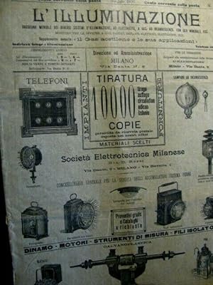 L'Illuminazione Anno I nr. I, Rivista di tecnica e norme dell'illuminazione 1896