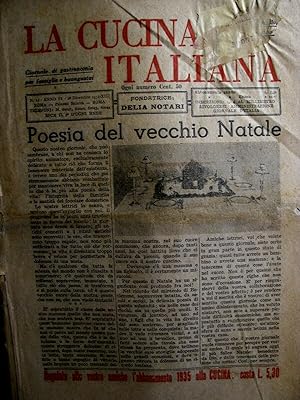 La Cucina Italiana Numero Originale del 1° dicembre 1934