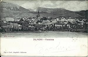 Sulmona (panorama) cartolina viaggiata 1900's