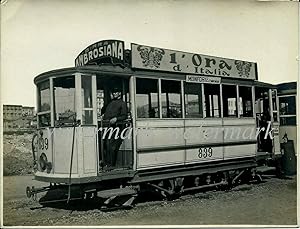 Rara fotografia originale, Tram modello Edison serie 800 Milano 1930ca.