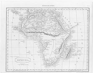 MAP OF AFRICA 1835 Steel Engraved Print
